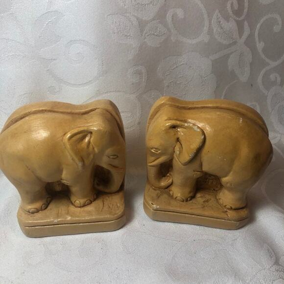 Vintage Elephant Ceramic Bookends - Picture 4 of 6